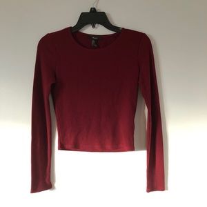 Burgundy Crop top